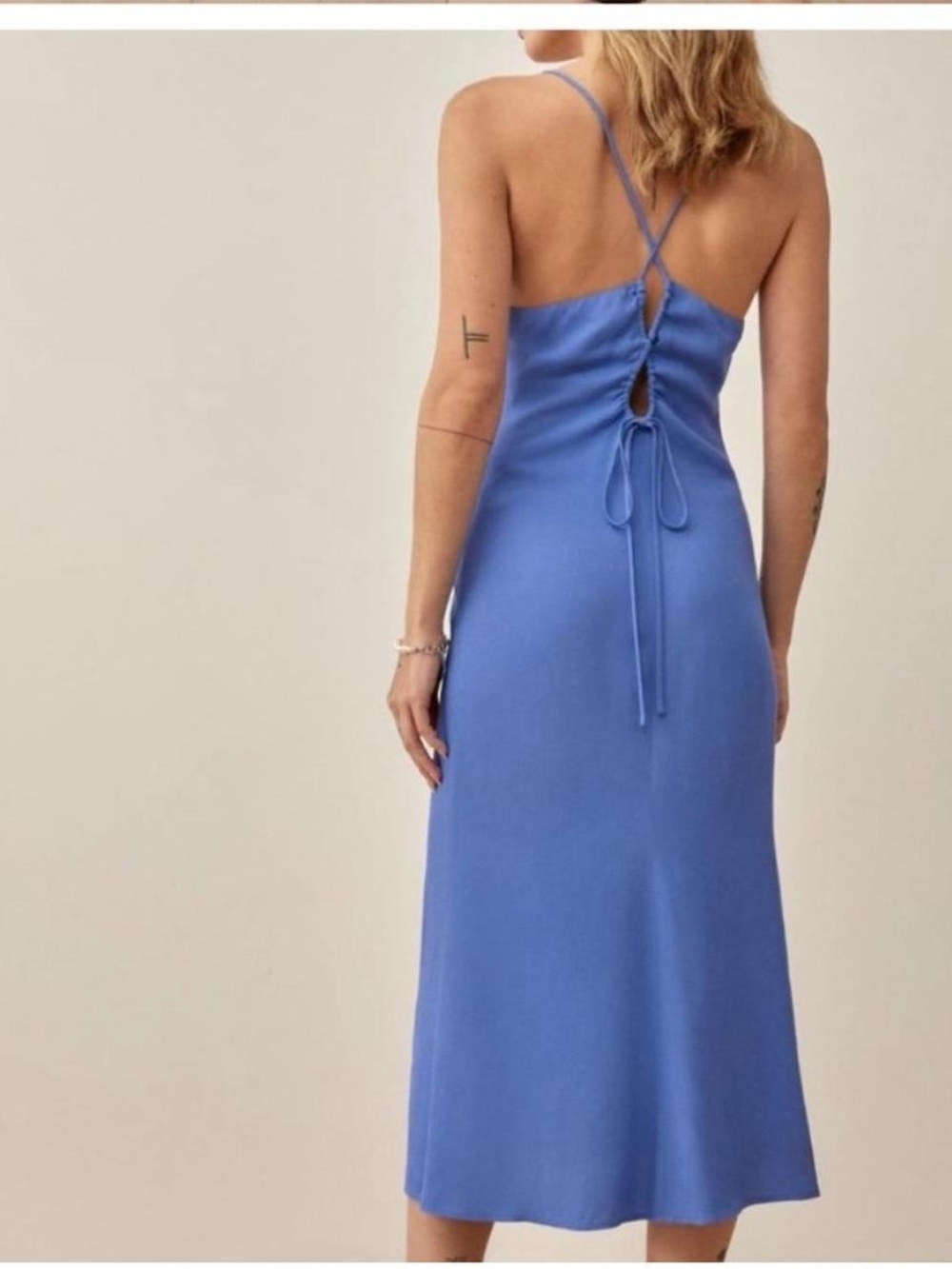 REFORMATION Dover Dress Cornflower Blue 6